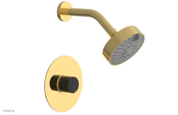 Phylrich BASIC II Pressure Balance Shower Set - Black Marble 230-23 - Polished Gold