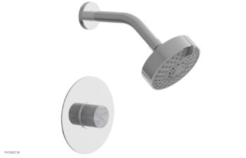 Phylrich BASIC II Pressure Balance Shower Set - White Marble 230-23 - Polished Chrome
