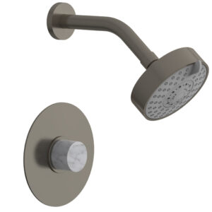 Phylrich BASIC II Pressure Balance Shower Set – White Marble 230-23 – Pewter