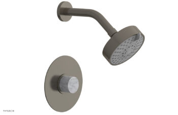 Phylrich BASIC II Pressure Balance Shower Set - White Marble 230-23 - Pewter