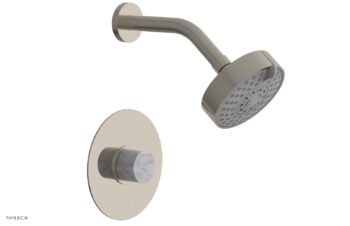 Phylrich BASIC II Pressure Balance Shower Set - White Marble 230-23 - Polished Nickel