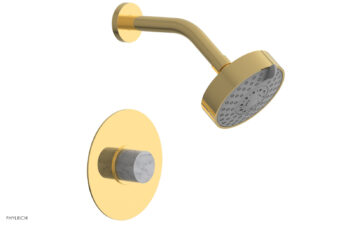 Phylrich BASIC II Pressure Balance Shower Set - White Marble 230-23 - Polished Gold