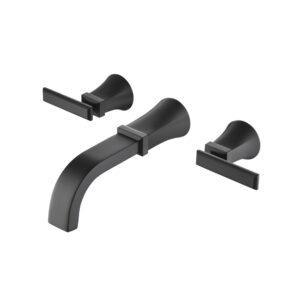 Isenberg Trim For Two Handle Wall Mounted Bathroom Faucet In Matte Black