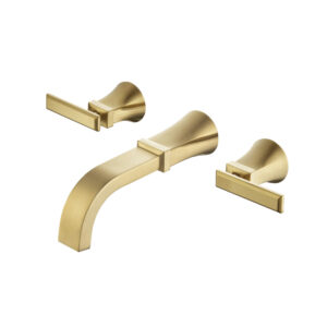 Isenberg Trim For Two Handle Wall Mounted Bathroom Faucet In Satin Brass