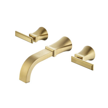 Isenberg Trim For Two Handle Wall Mounted Bathroom Faucet In Satin Brass