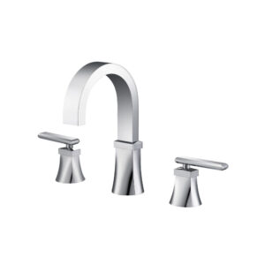 Isenberg Three Hole 8″ Widespread Two Handle Bathroom Faucet In Chrome