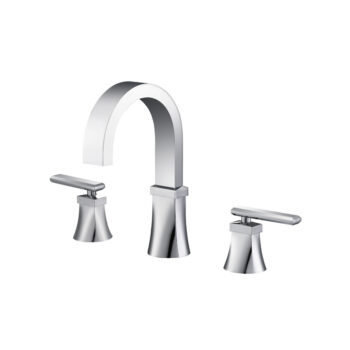 Isenberg Three Hole 8" Widespread Two Handle Bathroom Faucet In Chrome