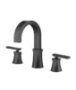 Isenberg Three Hole 8″ Widespread Two Handle Bathroom Faucet In Matte Black