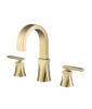 Isenberg Three Hole 8″ Widespread Two Handle Bathroom Faucet In Satin Brass