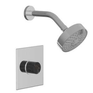 Phylrich BASIC II Pressure Balance Shower Set – Black Marble Handle 230S-23 – Polished Chrome
