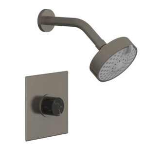 Phylrich BASIC II Pressure Balance Shower Set – Black Marble Handle 230S-23 – Pewter