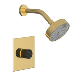 Phylrich BASIC II Pressure Balance Shower Set – Black Marble Handle 230S-23 – Polished Gold
