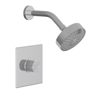 Phylrich BASIC II Pressure Balance Shower Set – White Marble Handle 230S-23 – Polished Chrome