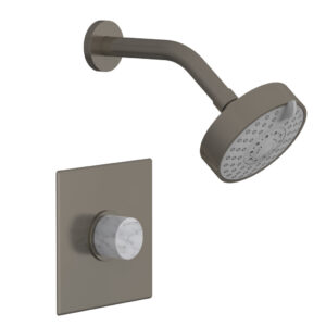 Phylrich BASIC II Pressure Balance Shower Set – White Marble Handle 230S-23 – Pewter