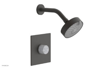 Phylrich BASIC II Pressure Balance Shower Set - White Marble Handle 230S-23 - Oil Rubbed Bronze
