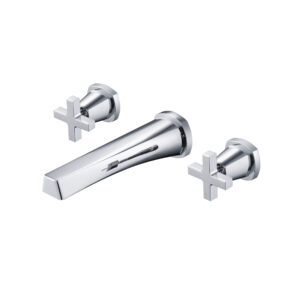 Isenberg Two Handle Wall Mounted Bathroom Faucet In Chrome