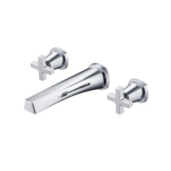 Isenberg Two Handle Wall Mounted Bathroom Faucet In Chrome