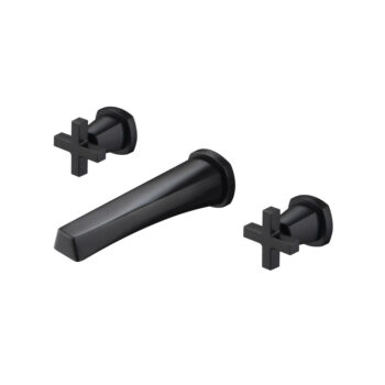 Isenberg Two Handle Wall Mounted Bathroom Faucet In Matte Black