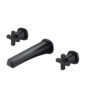 Isenberg Two Handle Wall Mounted Bathroom Faucet In Matte Black