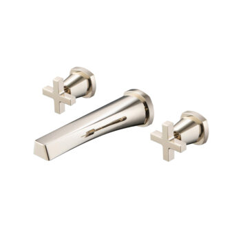 Isenberg Two Handle Wall Mounted Bathroom Faucet In Polished Nickel