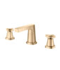 Isenberg Three Hole 8″ Widespread Two Handle Bathroom Faucet In Brushed Bronze