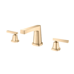 Isenberg Three Hole 8″ Widespread Two Handle Bathroom Faucet In Brushed Bronze