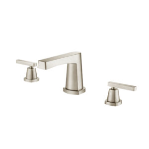 Isenberg Three Hole 8″ Widespread Two Handle Bathroom Faucet In Brushed Nickel