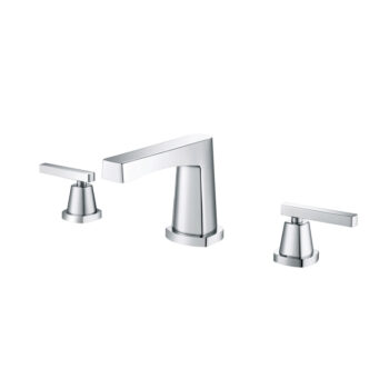 Isenberg Three Hole 8" Widespread Two Handle Bathroom Faucet In Chrome