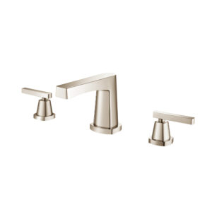 Isenberg Three Hole 8″ Widespread Two Handle Bathroom Faucet In Polished Nickel
