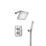 Flusso Two Output Shower Set With Shower Head And Hand Held In Chrome