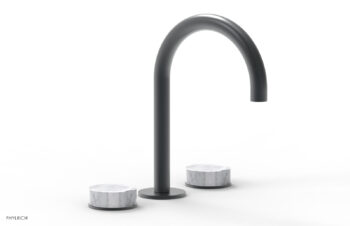 Phylrich CIRC - Widespread Faucet - High Spout, Marble Handles 250-03 - Gun Metal