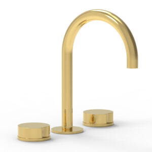 Phylrich CIRC – Widespread Faucet – High Spout 250-01 – Polished Gold