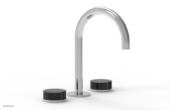 Phylrich CIRC - Widespread Faucet - High Spout, Marble Handles 250-03 - Polished Chrome