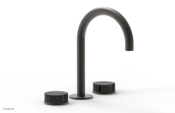 Phylrich CIRC - Widespread Faucet - High Spout, Marble Handles 250-03 - Oil Rubbed Bronze