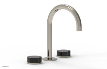 Phylrich CIRC - Widespread Faucet - High Spout, Marble Handles 250-03 - Polished Nickel