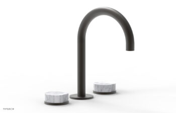 Phylrich CIRC - Widespread Faucet - High Spout, Marble Handles 250-03 - Oil Rubbed Bronze
