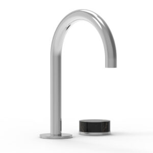 Phylrich CIRC – Single Handle Faucet – High Spout, Marble Handles 250-06 – Polished Chrome
