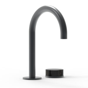 Phylrich CIRC – Single Handle Faucet – High Spout, Marble Handles 250-06 – Gun Metal