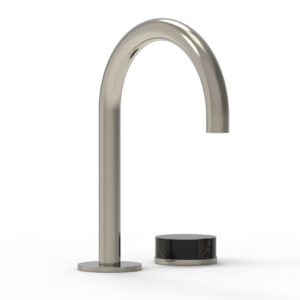 Phylrich CIRC – Single Handle Faucet – High Spout, Marble Handles 250-06 – Polished Nickel