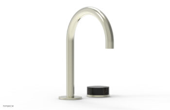 Phylrich CIRC - Single Handle Faucet - High Spout, Marble Handles 250-06 - Satin Nickel