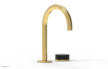Phylrich CIRC - Single Handle Faucet - High Spout, Marble Handles 250-06 - Polished Gold