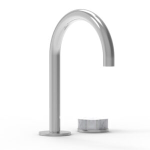 Phylrich CIRC – Single Handle Faucet – High Spout, Marble Handles 250-06 – Polished Chrome