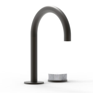 Phylrich CIRC – Single Handle Faucet – High Spout, Marble Handles 250-06 – Oil Rubbed Bronze