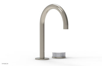 Phylrich CIRC - Single Handle Faucet - High Spout, Marble Handles 250-06 - Polished Nickel