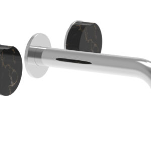 Phylrich CIRC – Wall Lavatory Set , Marble Handles 250-13 – Polished Chrome
