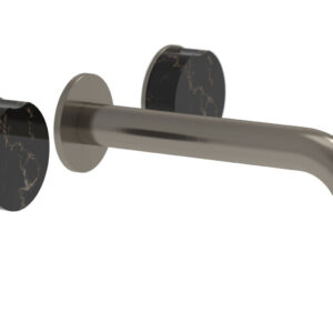 Phylrich CIRC – Wall Lavatory Set , Marble Handles 250-13 – Pewter