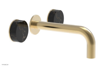 Phylrich CIRC - Wall Lavatory Set , Marble Handles 250-13 - Satin Brass