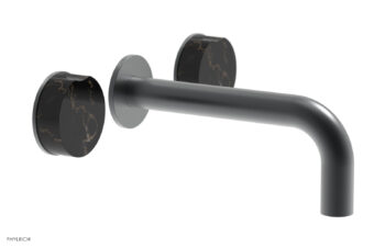 Phylrich CIRC - Wall Lavatory Set , Marble Handles 250-13 - Gun Metal