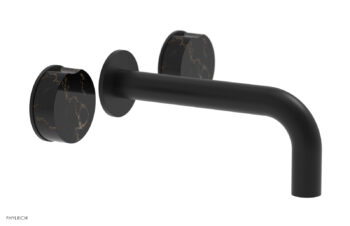 Phylrich CIRC - Wall Lavatory Set , Marble Handles 250-13 - Matte Black