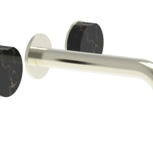Phylrich CIRC – Wall Lavatory Set , Marble Handles 250-13 – Satin Nickel